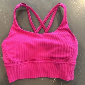 Lululemon Sport Bra Magenta Ribbed Size 4